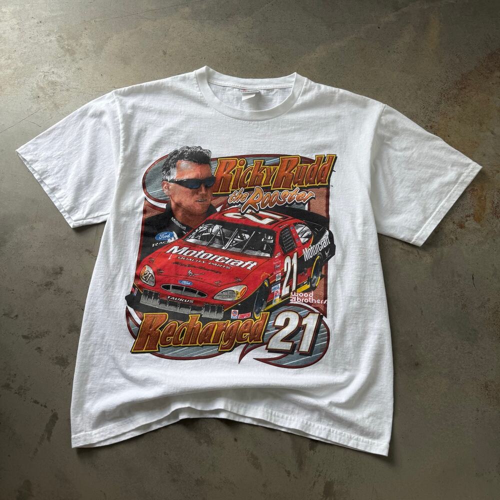 Vintage Y2K Ricky Rudd Nascar Racing Sport Chase Authentics T-shirt Size Large